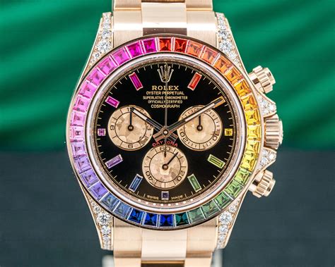 rolex rainbow rose gold price